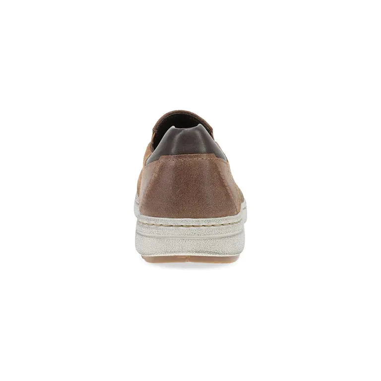 Dansko Men's Trent Suede Slip On Shoe in Brown