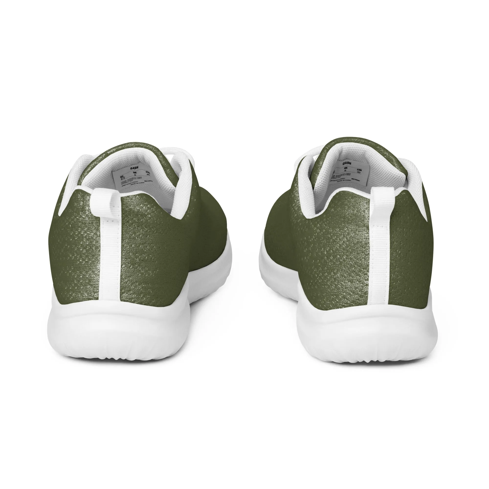 DASH Army Green Women’s Athletic Shoes Lightweight Breathable Design by IOBI Original Apparel