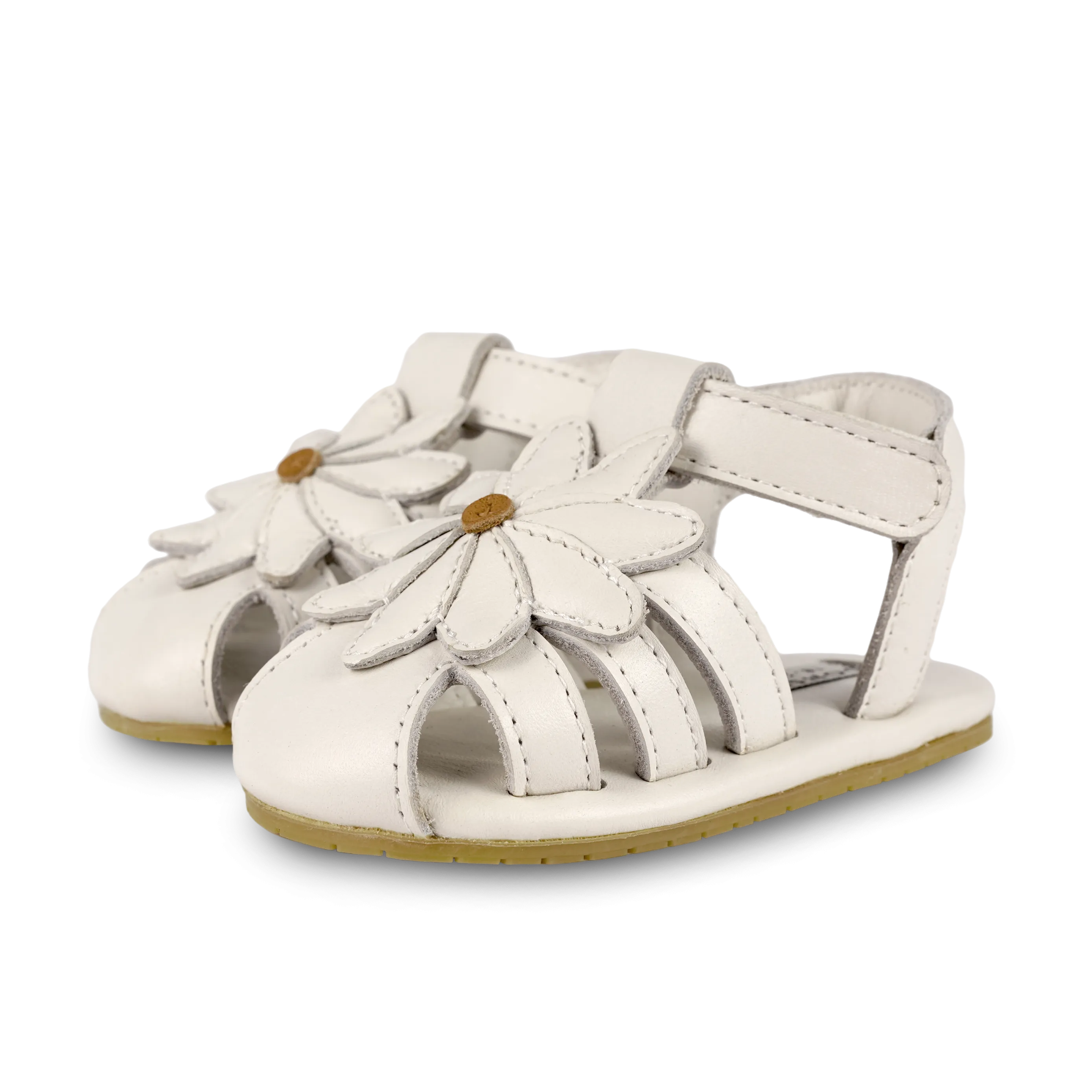 Duni Fields Sandals | Daisy | Off White Leather