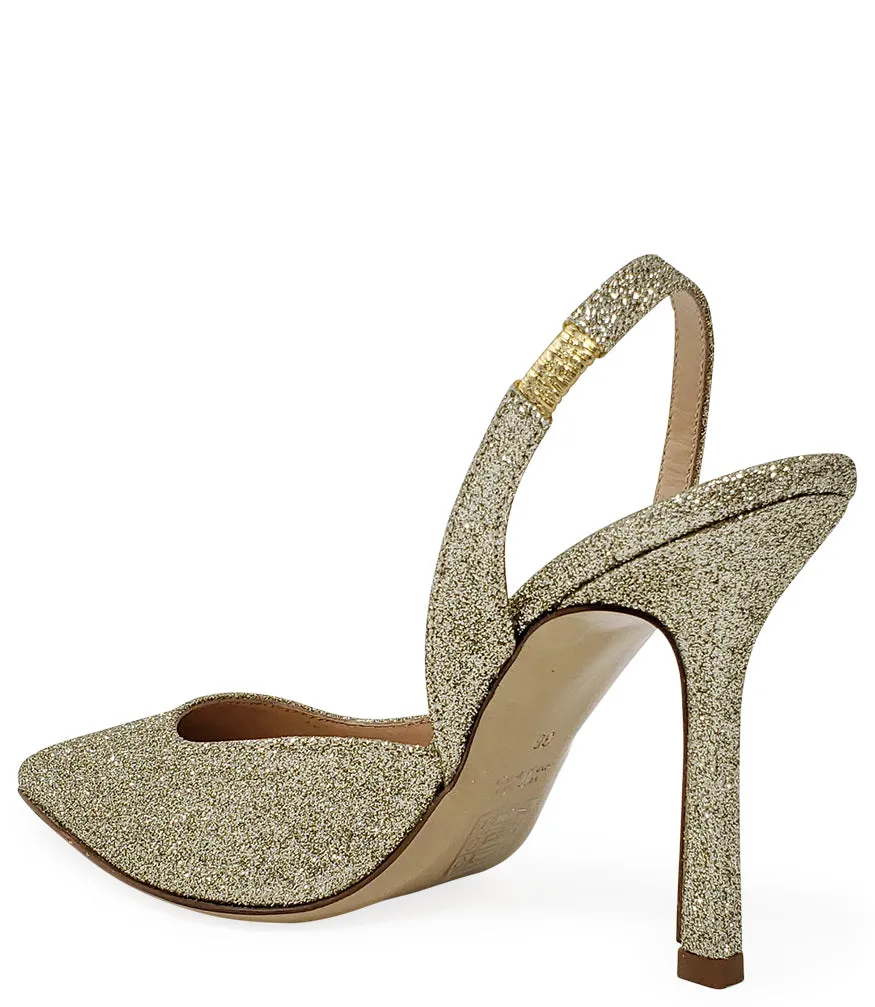 Gold Glitter Hi Heel