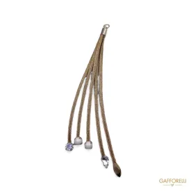 Golden Rope Tassel with Stones H191 - Gafforelli Srl