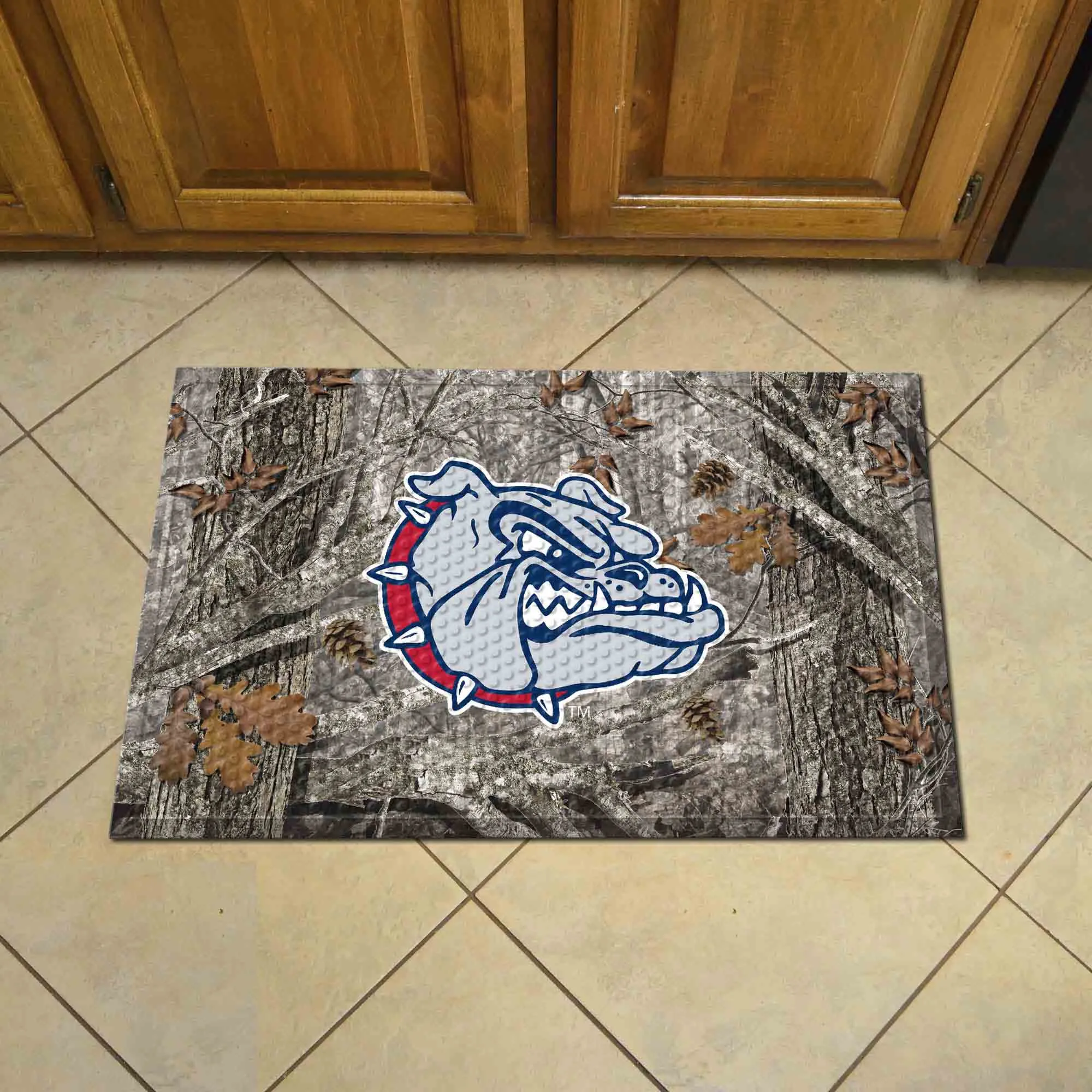 Gonzaga Bulldogs Rubber Scraper Door Mat Camo