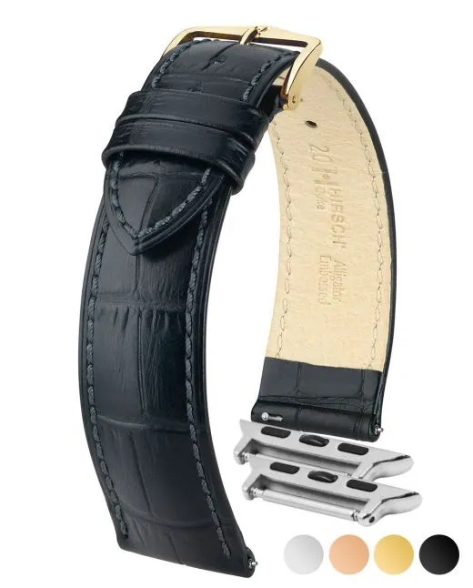 HIRSCH DUKE Alligator Embossed Calfskin Watch Strap (19mm)  010 29