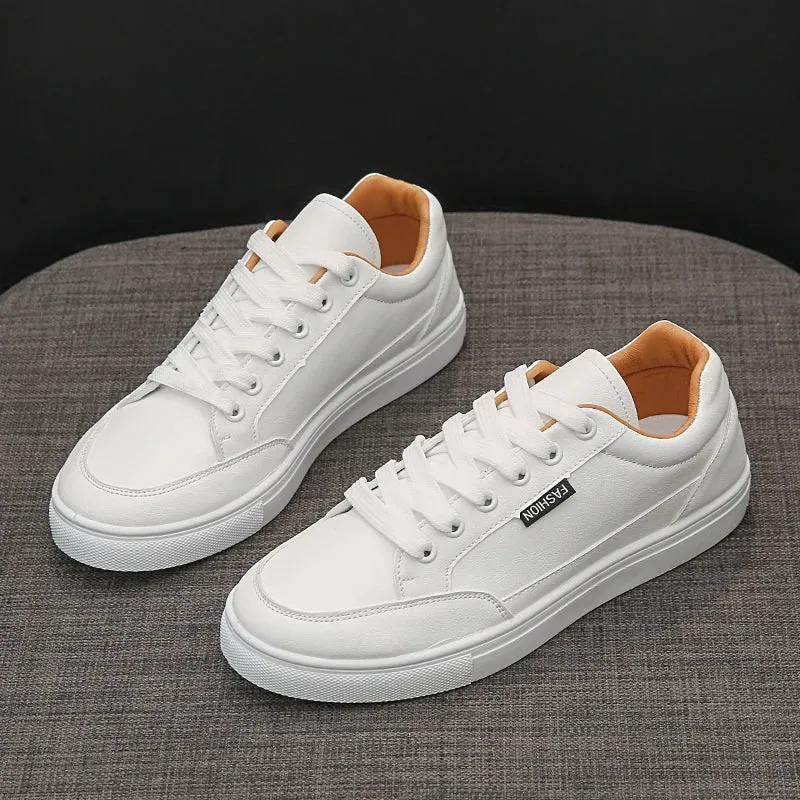 Hnzxzm 2024 Women Sneakers Breathable Students Casual Sports Shoes Girl Flat Leather Pu White Shoes Woman Vulcanize Shoes