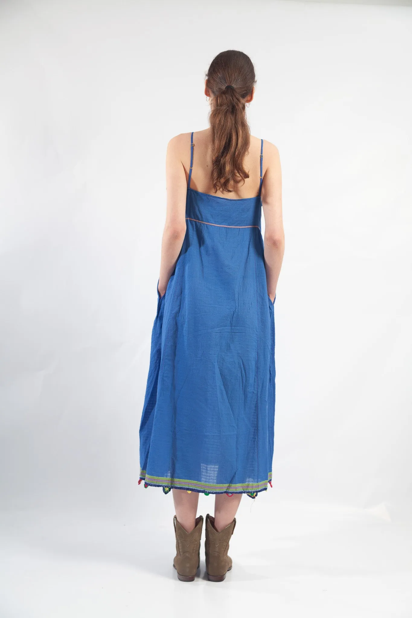 Injiri Jodhpur-123 Cobalt Cotton Slip Dress