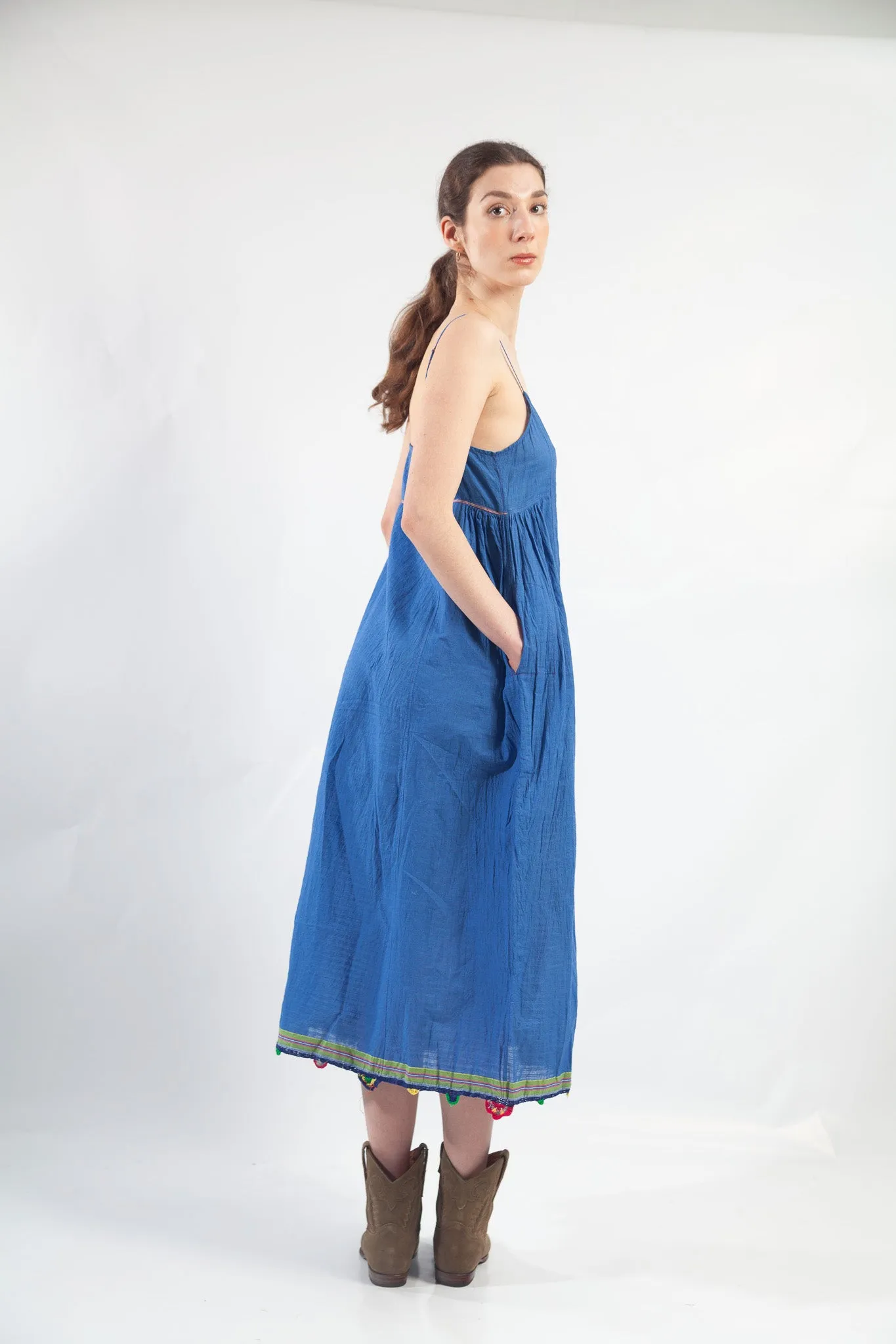 Injiri Jodhpur-123 Cobalt Cotton Slip Dress