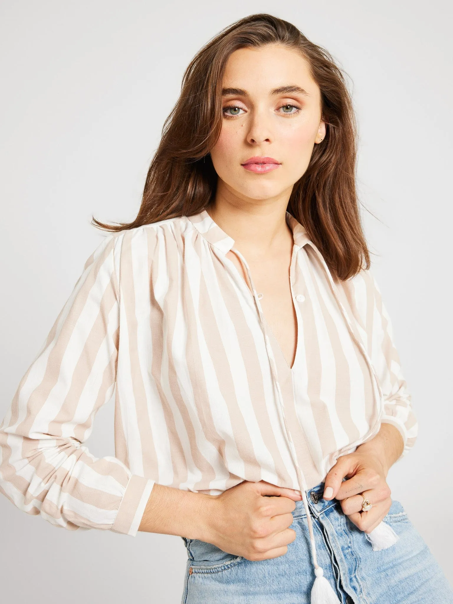 Joni Top in Cappuccino Stripe