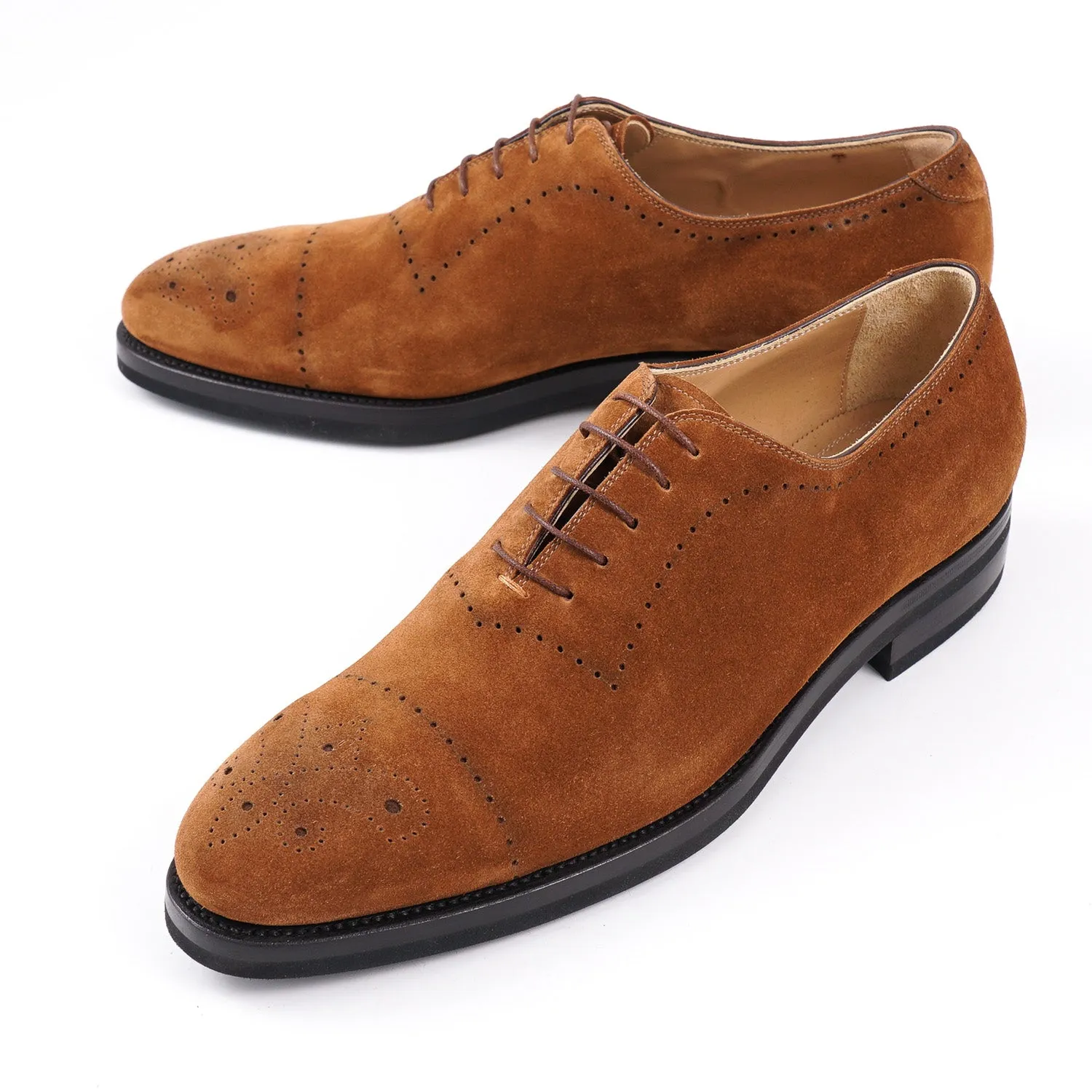 Kiton Calf Suede Wholecut Balmoral