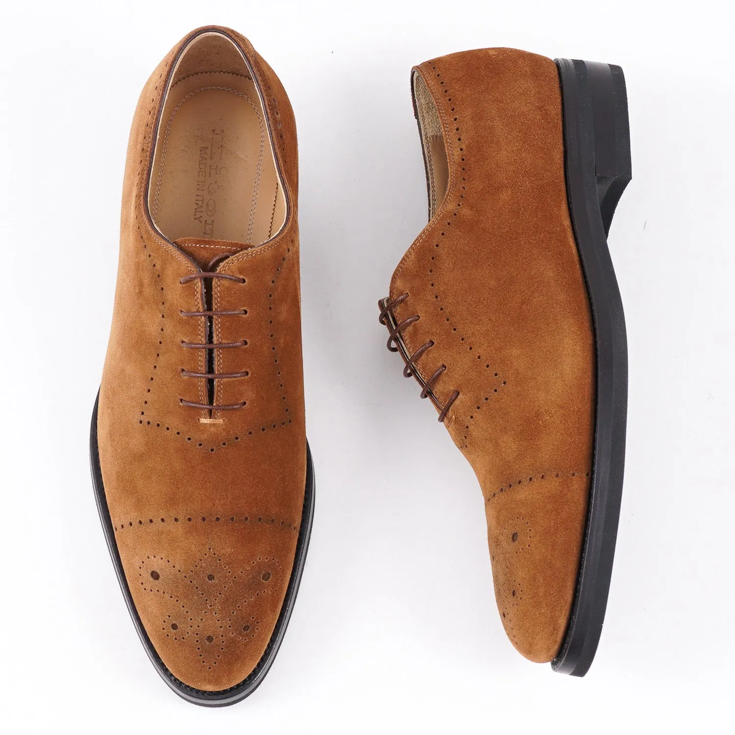 Kiton Calf Suede Wholecut Balmoral