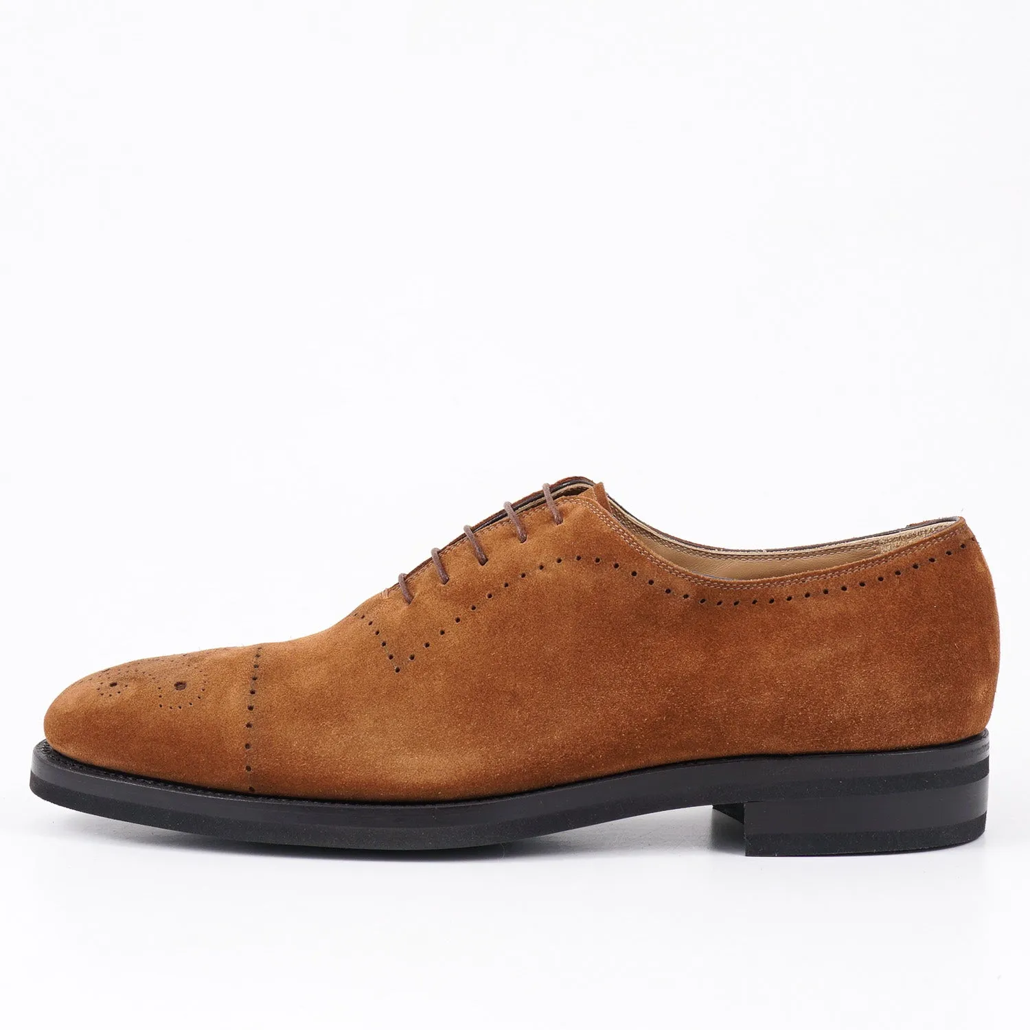 Kiton Calf Suede Wholecut Balmoral