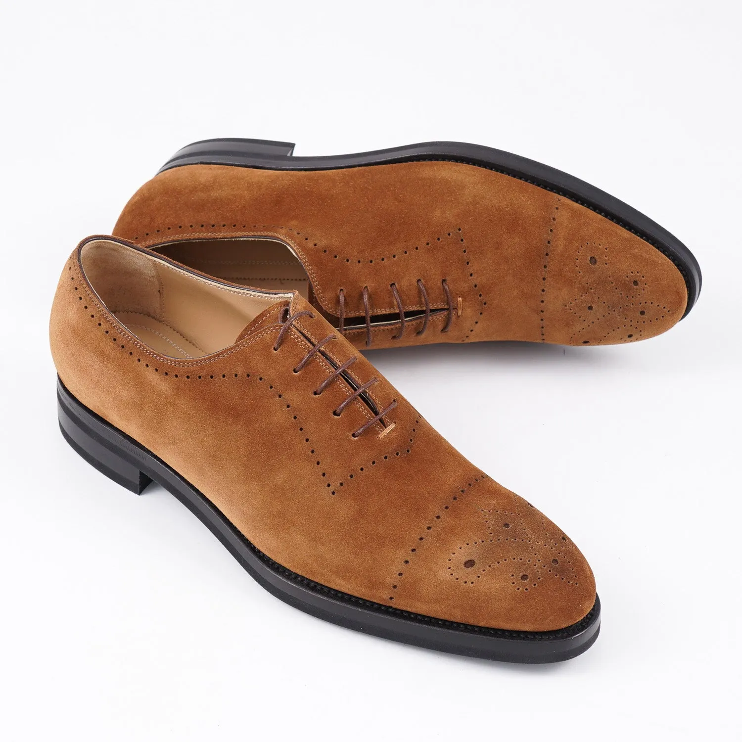 Kiton Calf Suede Wholecut Balmoral