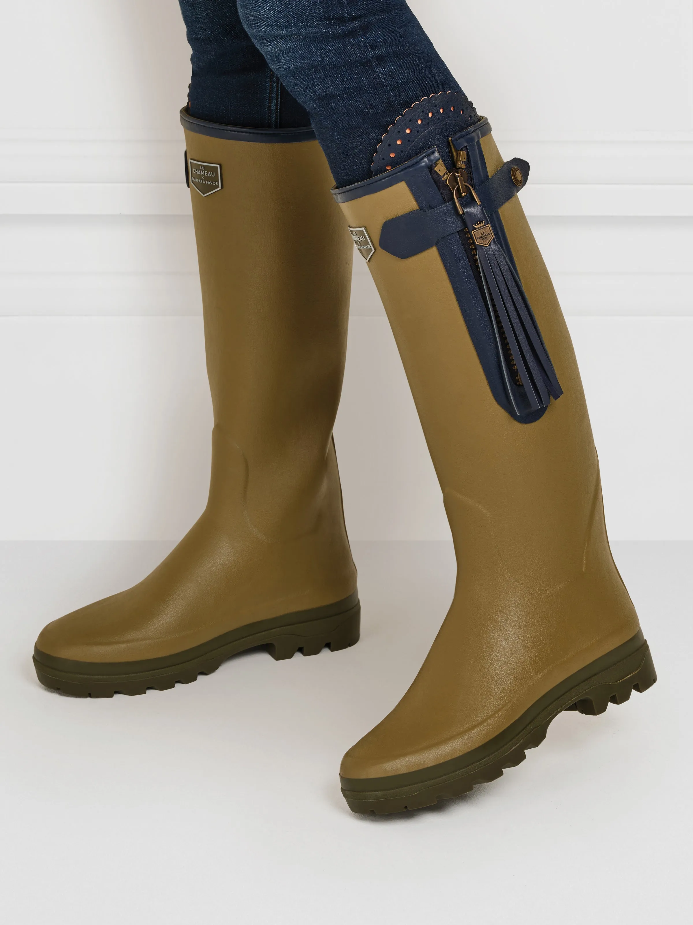 L'Alliance Neoprene Lined Wellington Boot (Regular Fit) - Vert Vierzon