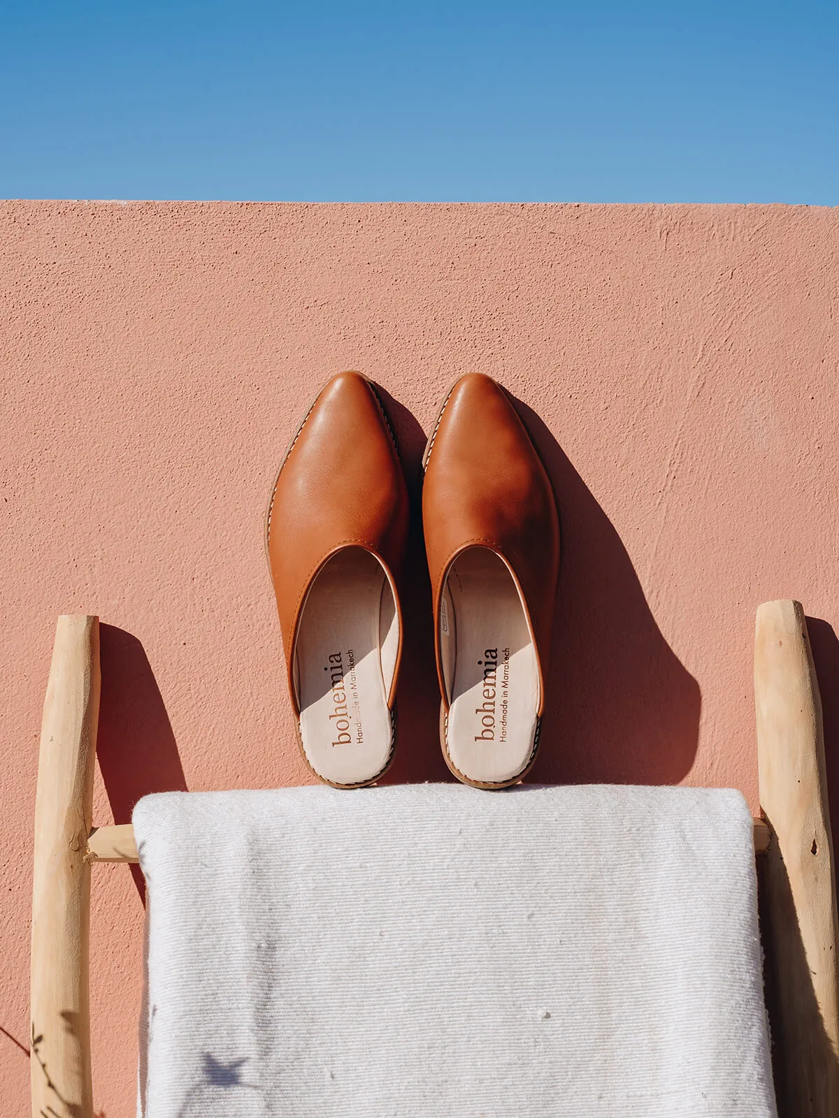 Leather Mules, Tan