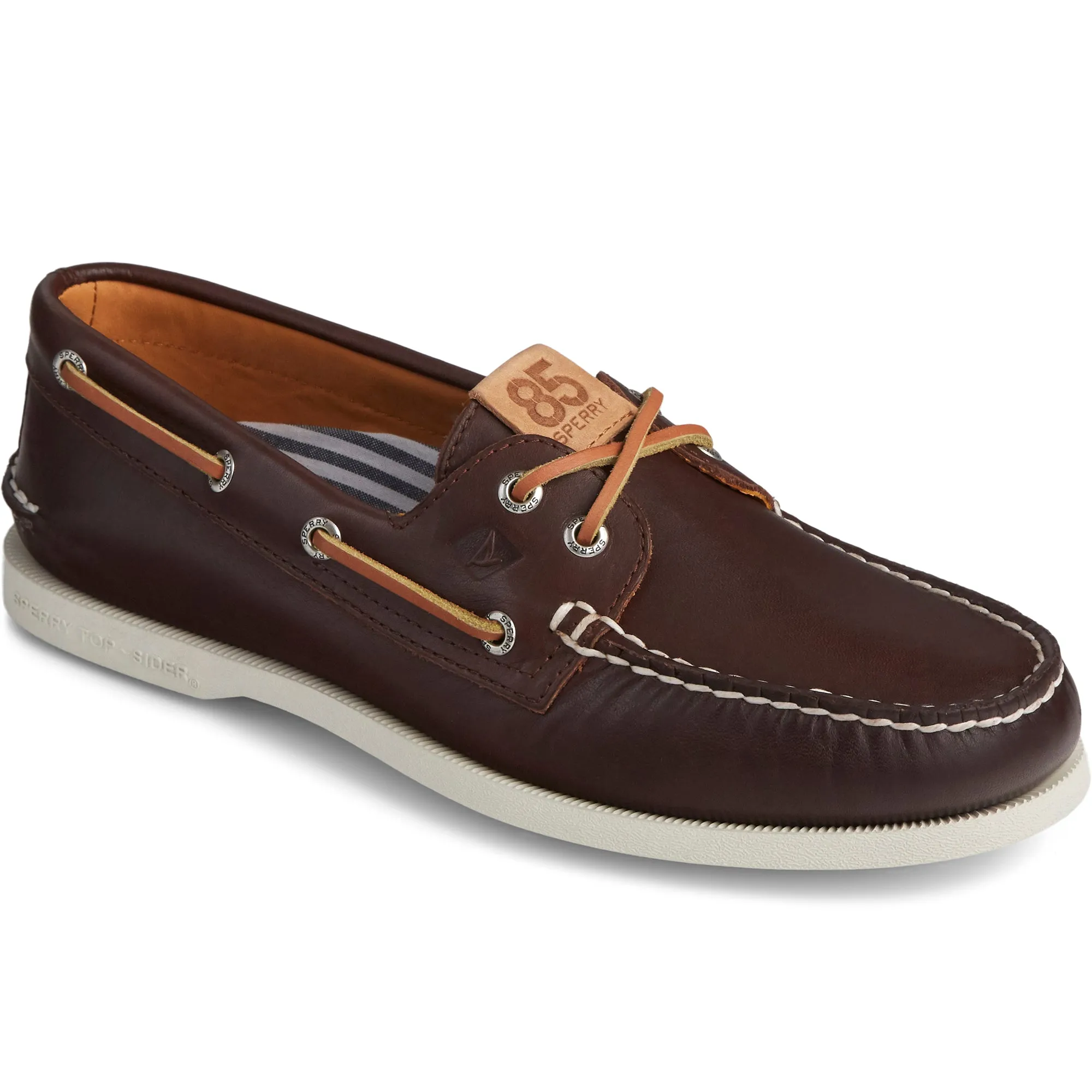 Men's Authentic Original 85th Anniversary Boat Shoe - Brown/White (STS22463)