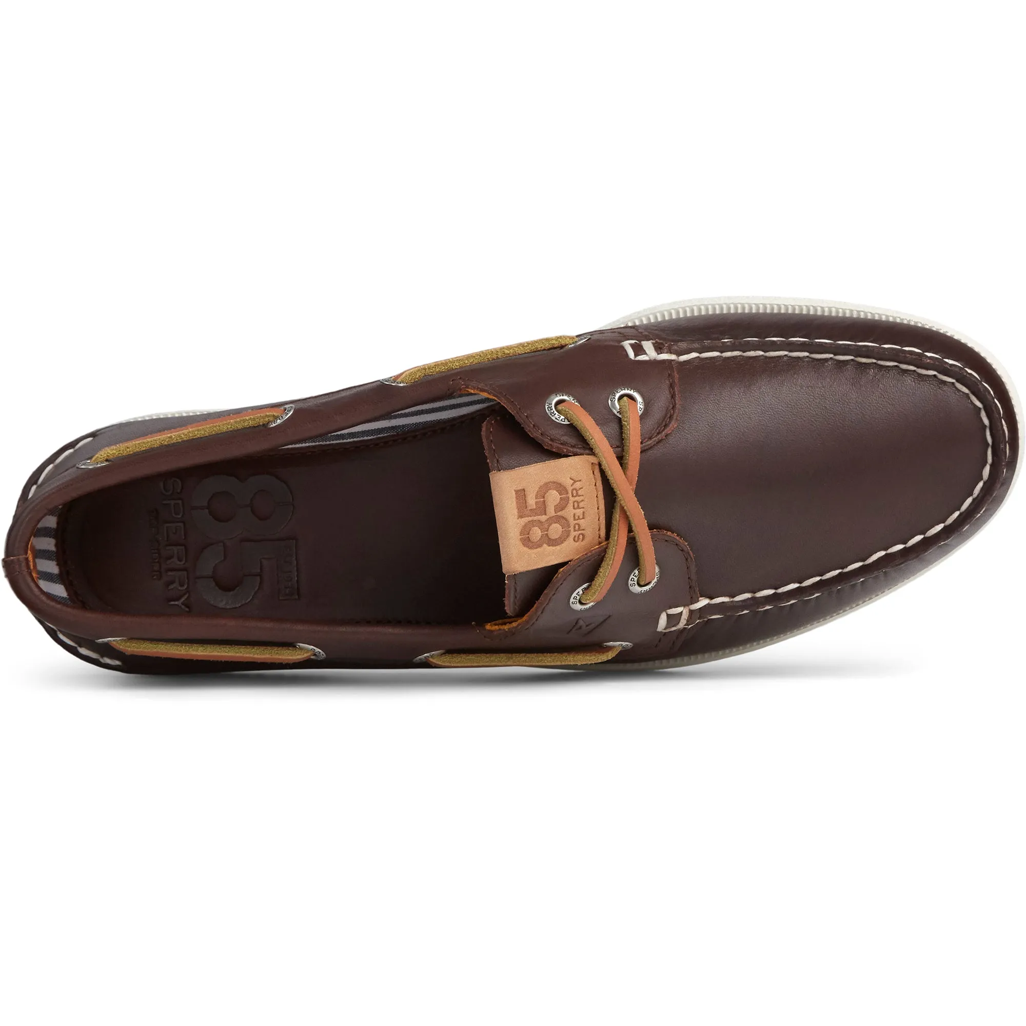 Men's Authentic Original 85th Anniversary Boat Shoe - Brown/White (STS22463)