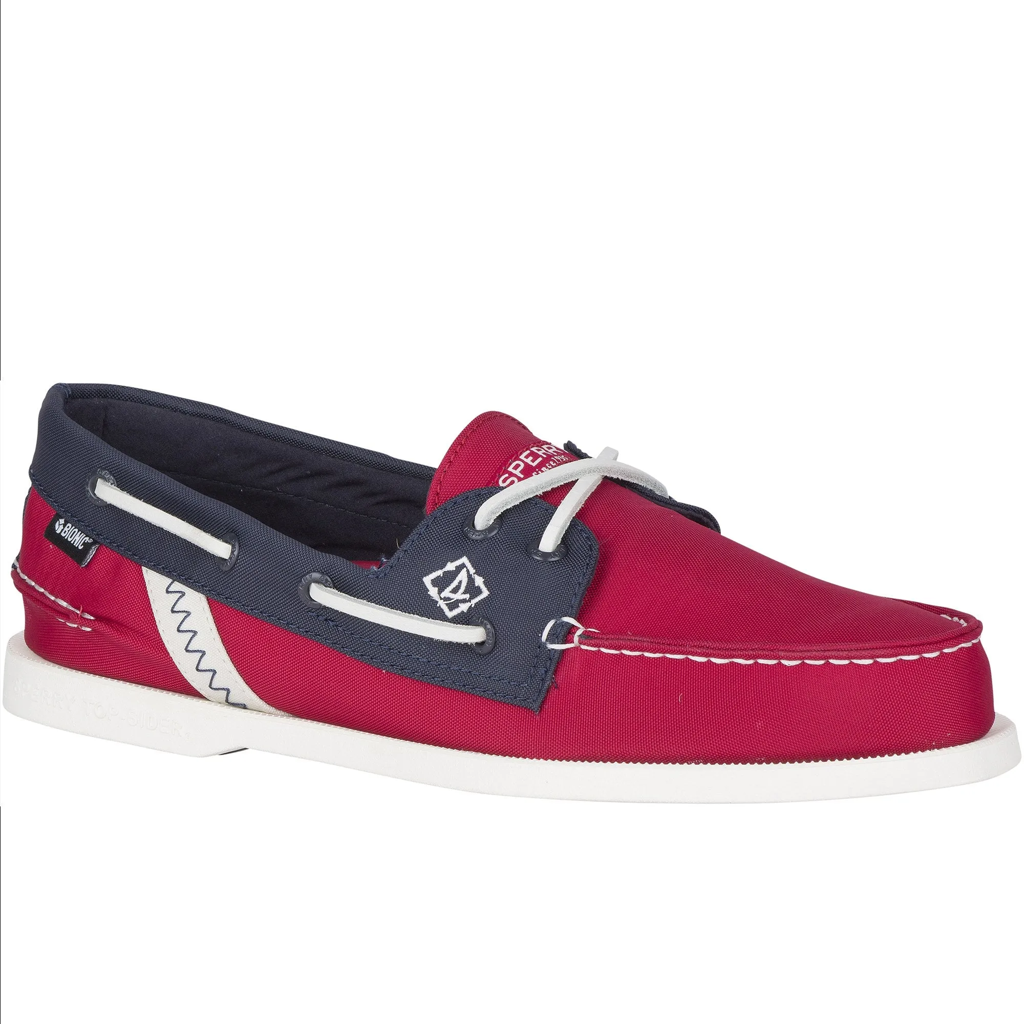 Men's Authentic Original Bionic Boat Shoe - Red/Navy (STS21583)