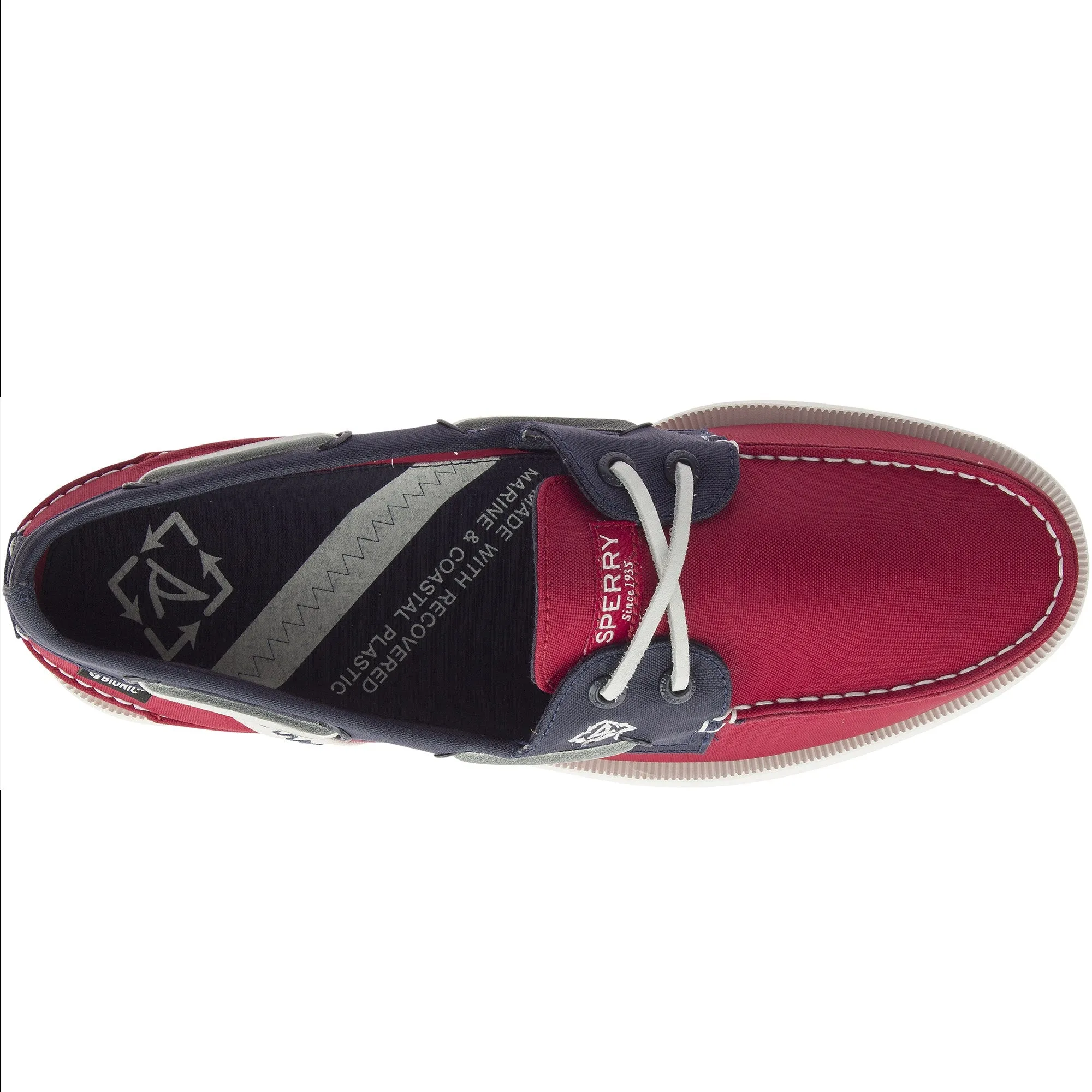 Men's Authentic Original Bionic Boat Shoe - Red/Navy (STS21583)