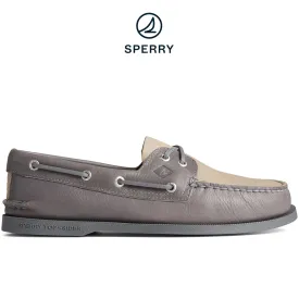 Men's Authentic Original™ Tumbled Boat Shoe Grey (STS25291)