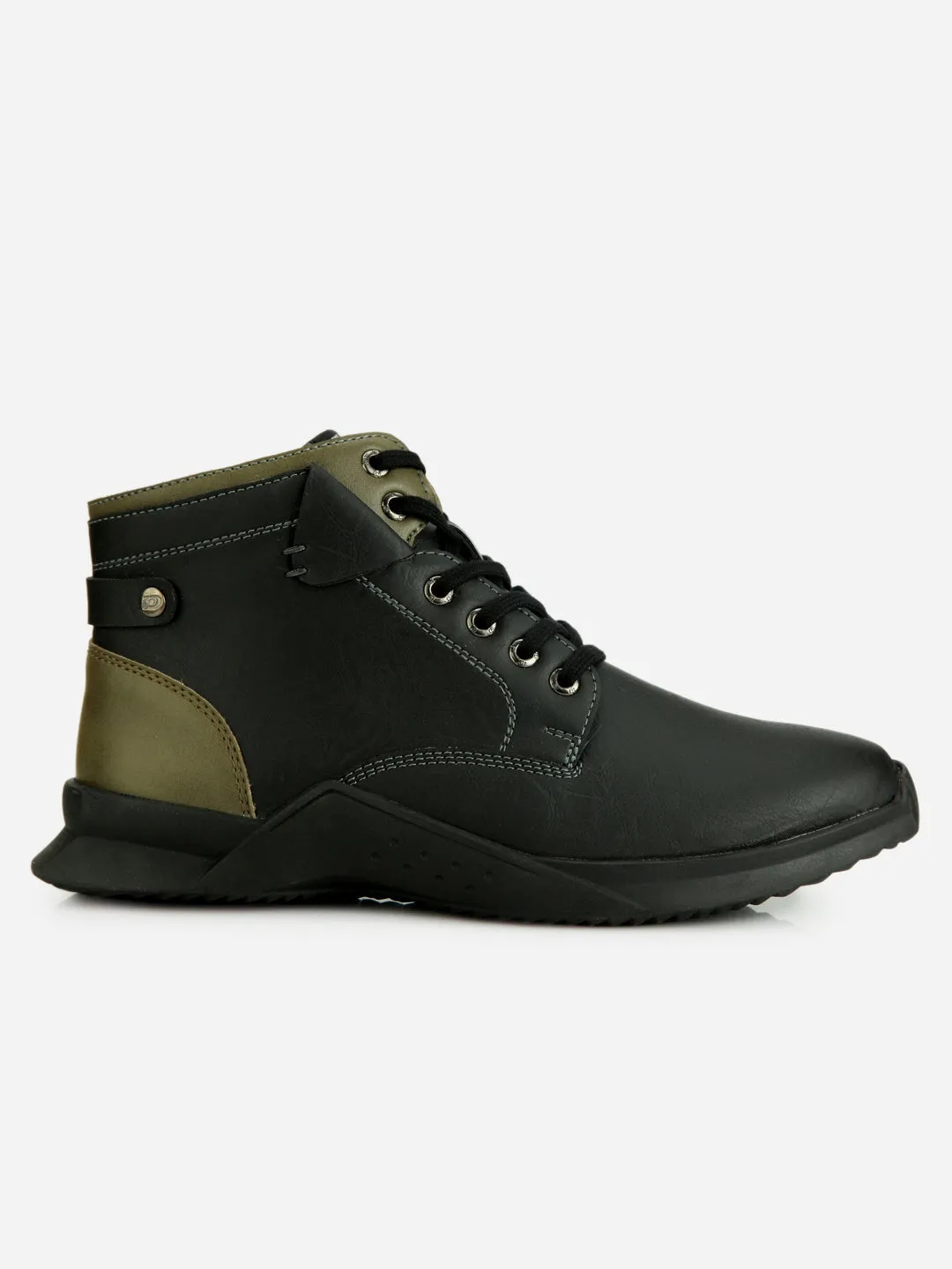 Men's Black Regular Toe Outdoor Boot (IX1040)