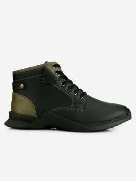 Men's Black Regular Toe Outdoor Boot (IX1040)