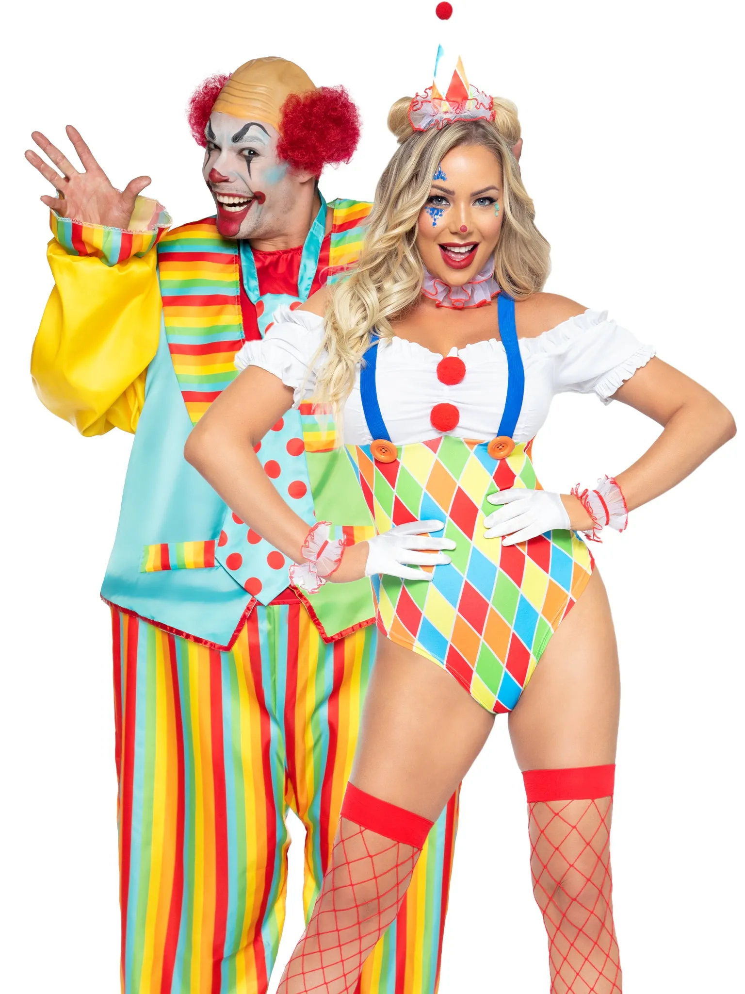 Men's Circus Clown Costume Set