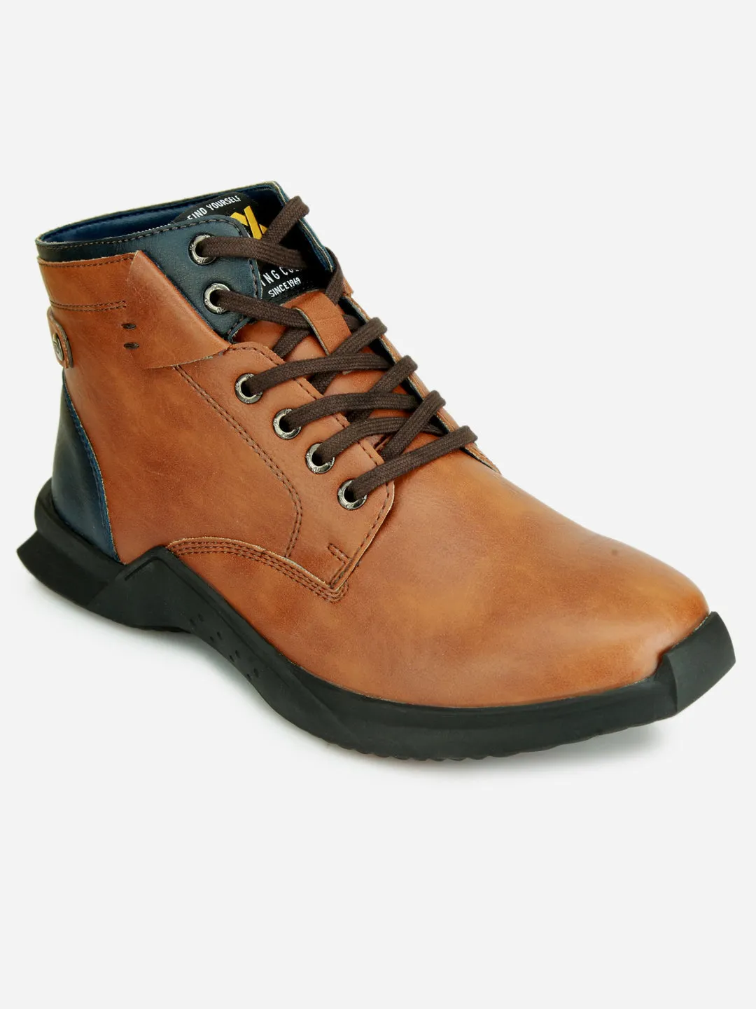 Men's Tan Regular Toe Outdoor Boot (IX1040)