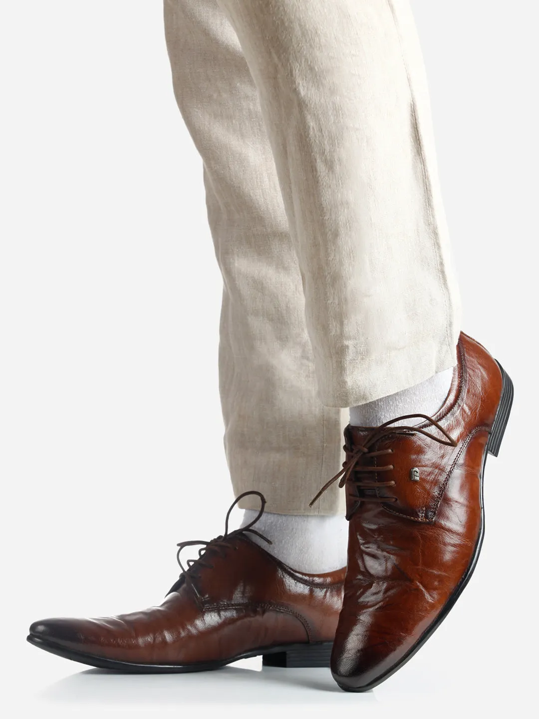 Men's Tan Texture Finish Lace Up Formal  (ID2185)