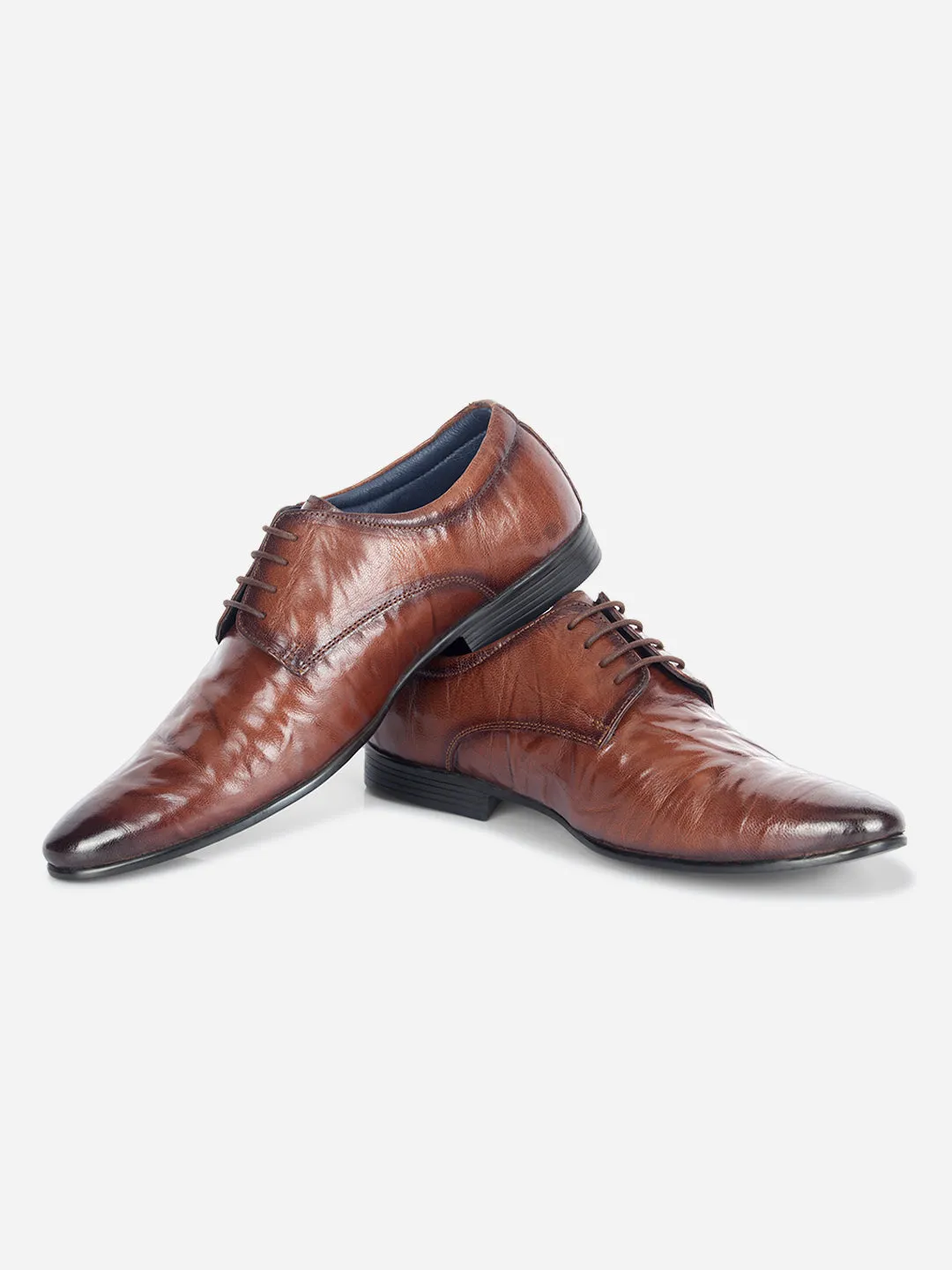 Men's Tan Texture Finish Lace Up Formal  (ID2185)