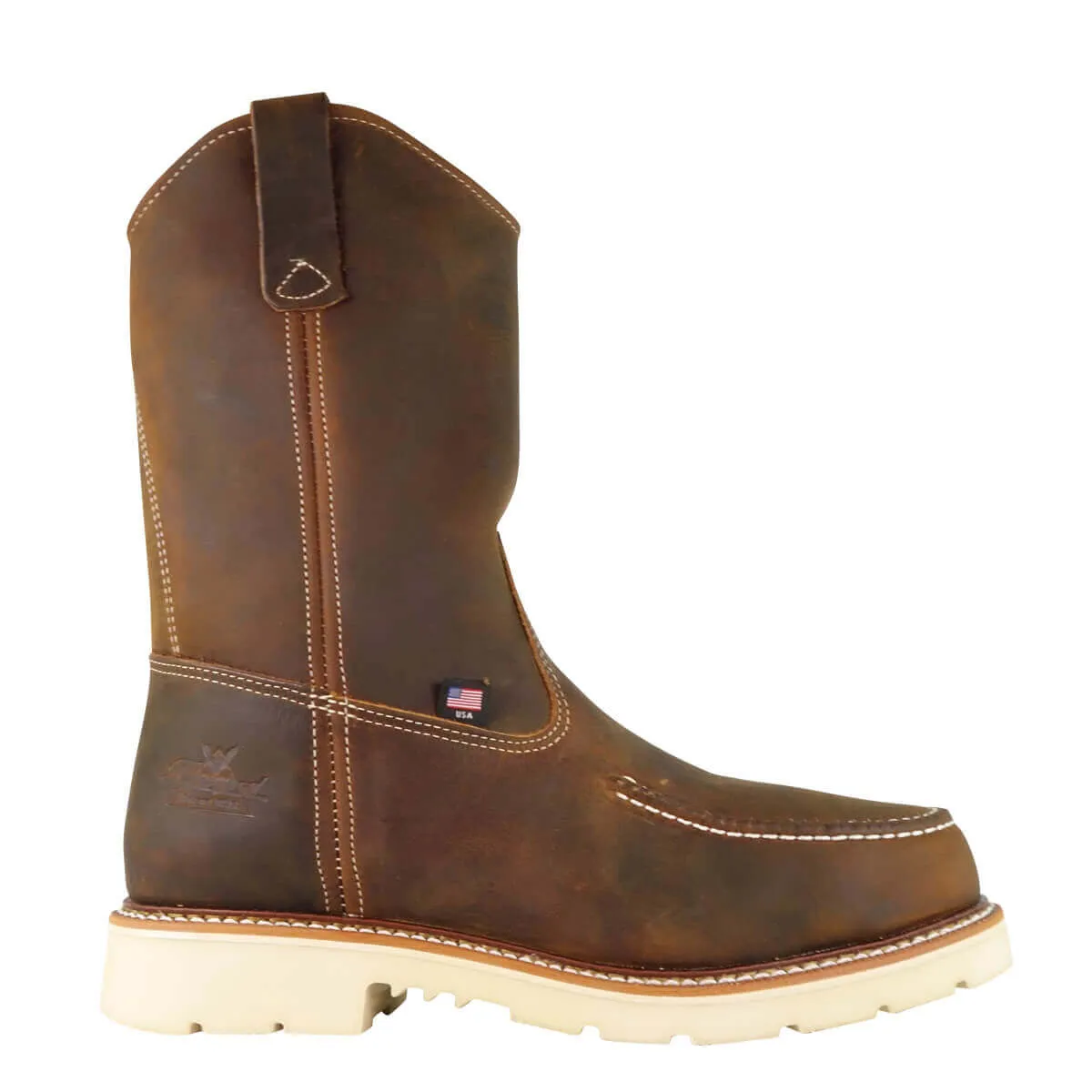 Men's Thorogood AMERICAN HERITAGE – 11" TRAIL CRAZYHORSE SAFETY TOE – MOC TOE PULL-ON WELLINGTON