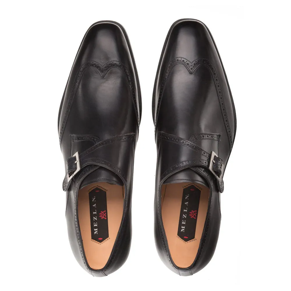 Mezlan Forest Monkstrap Shoe Black