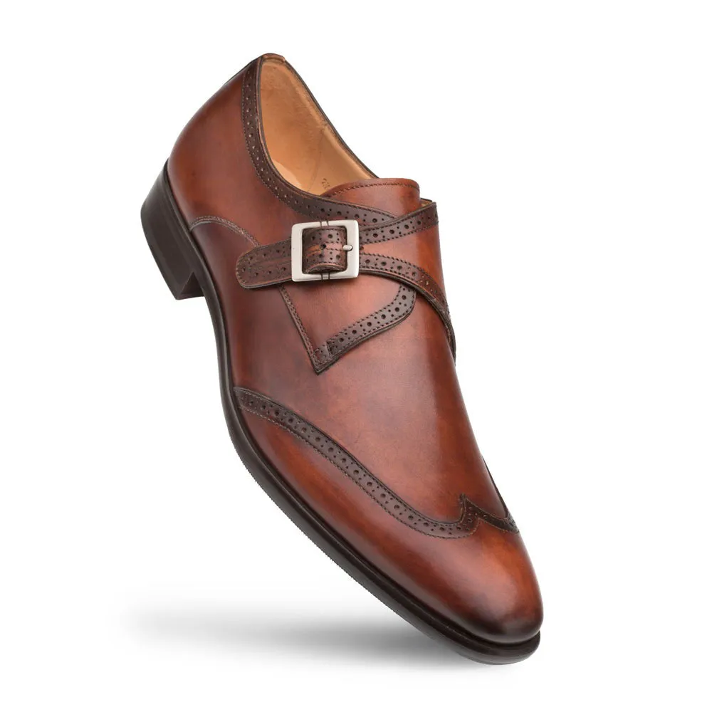 Mezlan Forest Monkstrap Shoe Cognac