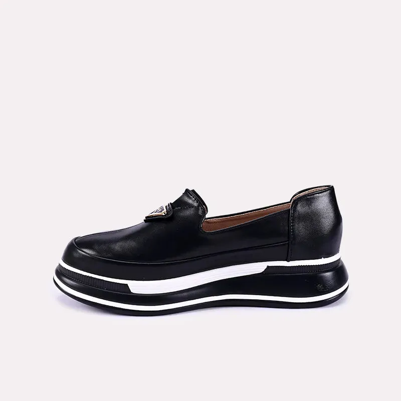 Michelle Black Moccasin Shoes 0440703