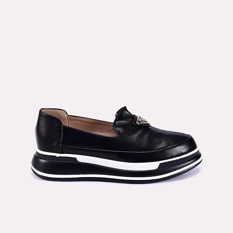 Michelle Black Moccasin Shoes 0440703