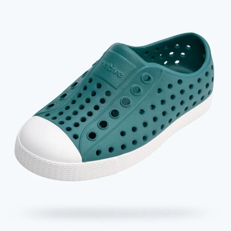 Native Jefferson Slip On (Youth Sizes) - Patina Green / Shell White