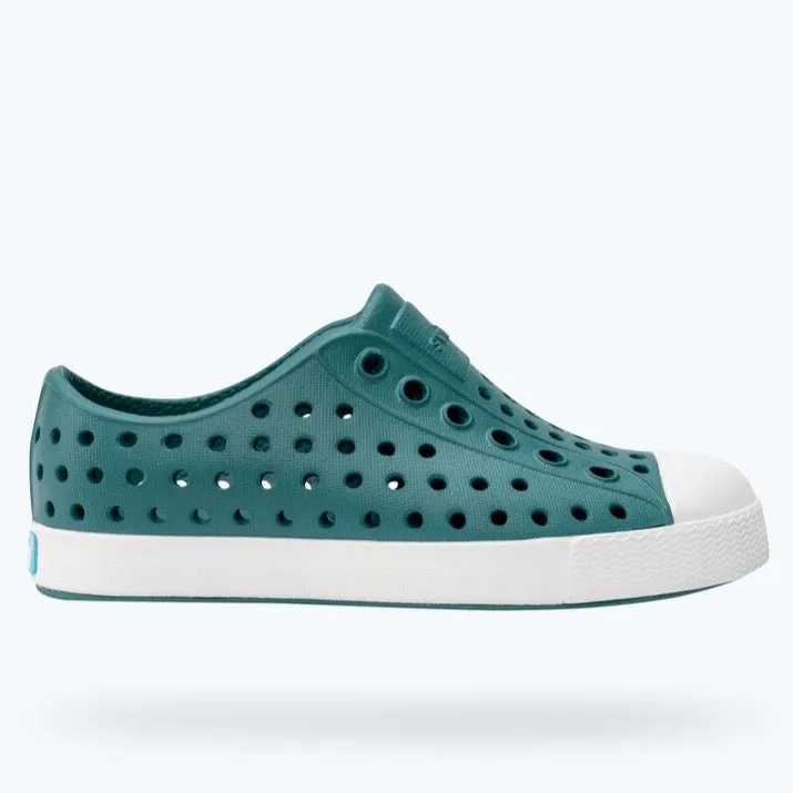 Native Jefferson Slip On (Youth Sizes) - Patina Green / Shell White