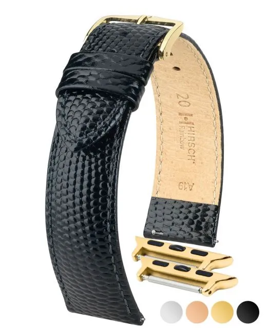 NQR Mens HIRSCH RAINBOW Lizard Embossed Watch Strap  1230 26 NQ