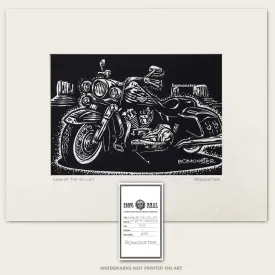 Original Harley Road King Art "King Of The Valley #1"