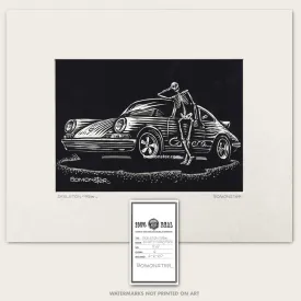 Original Porsche Art "Skeleton Crew #6"