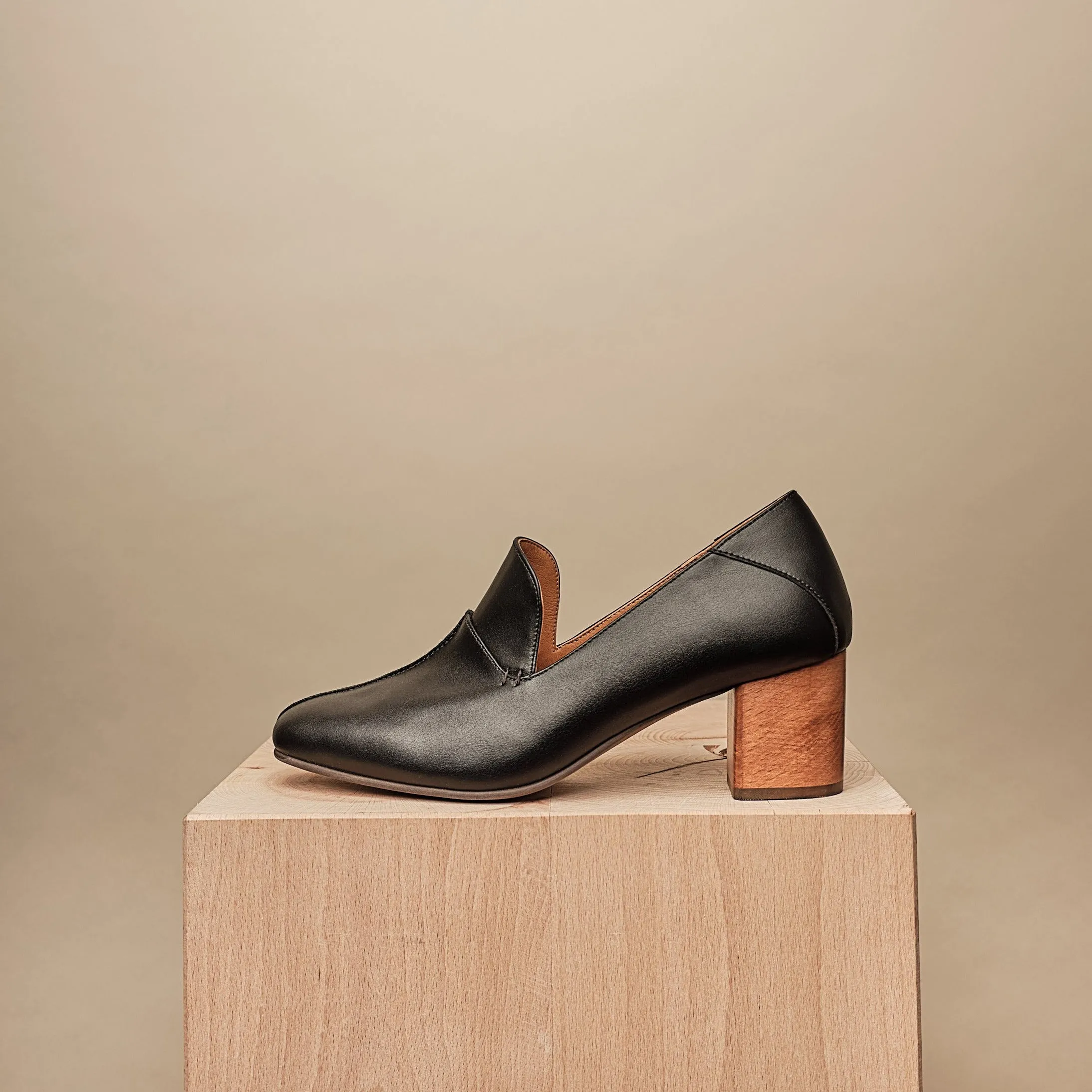 Phoebe Wood Heel Loafer