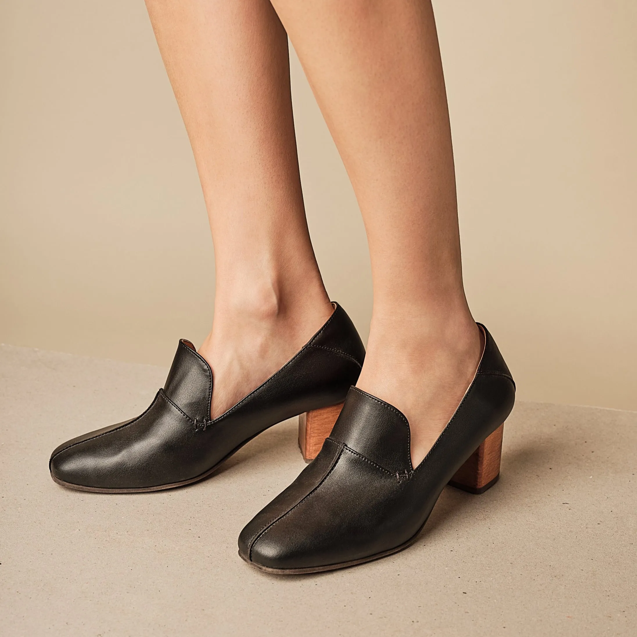 Phoebe Wood Heel Loafer