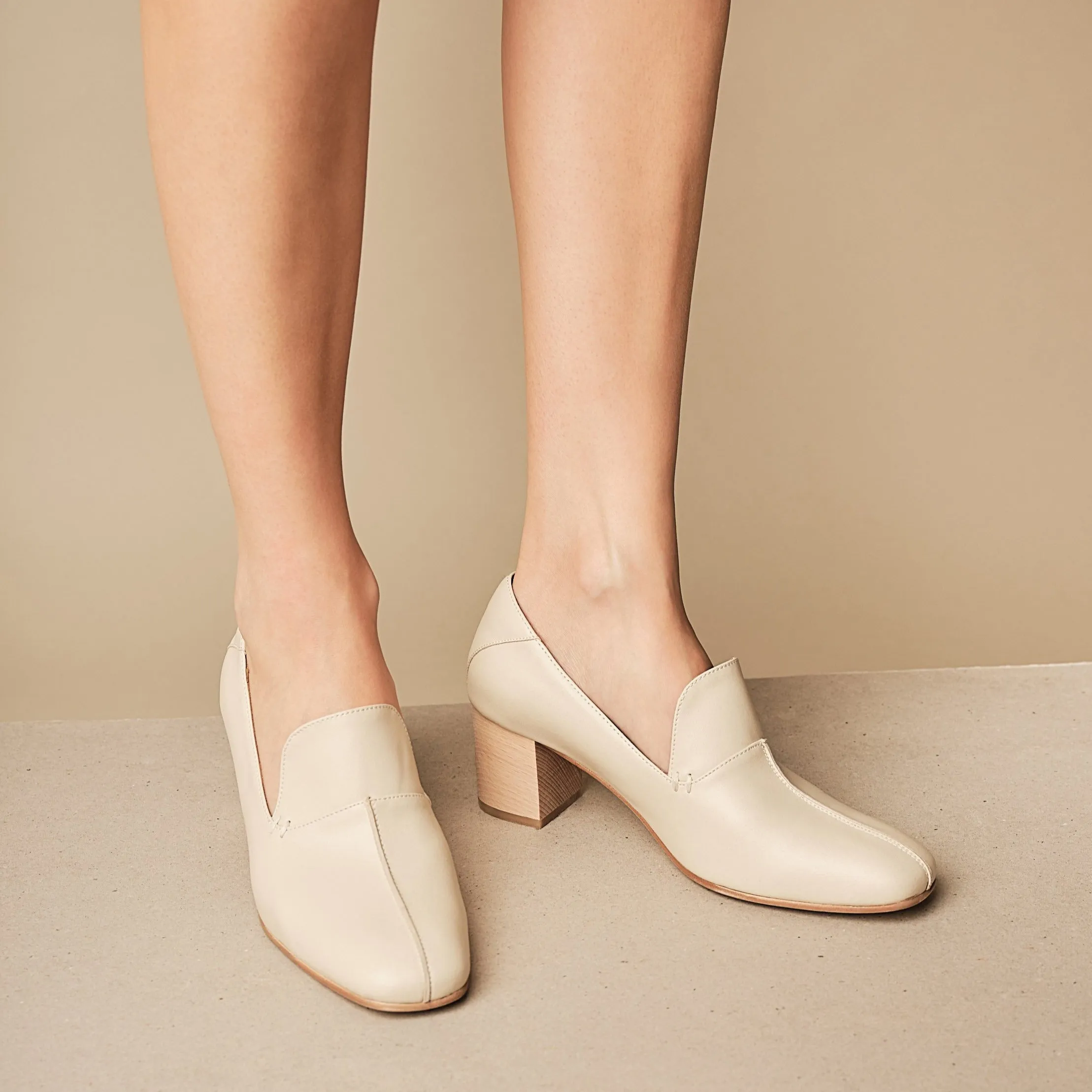 Phoebe Wood Heel Loafer