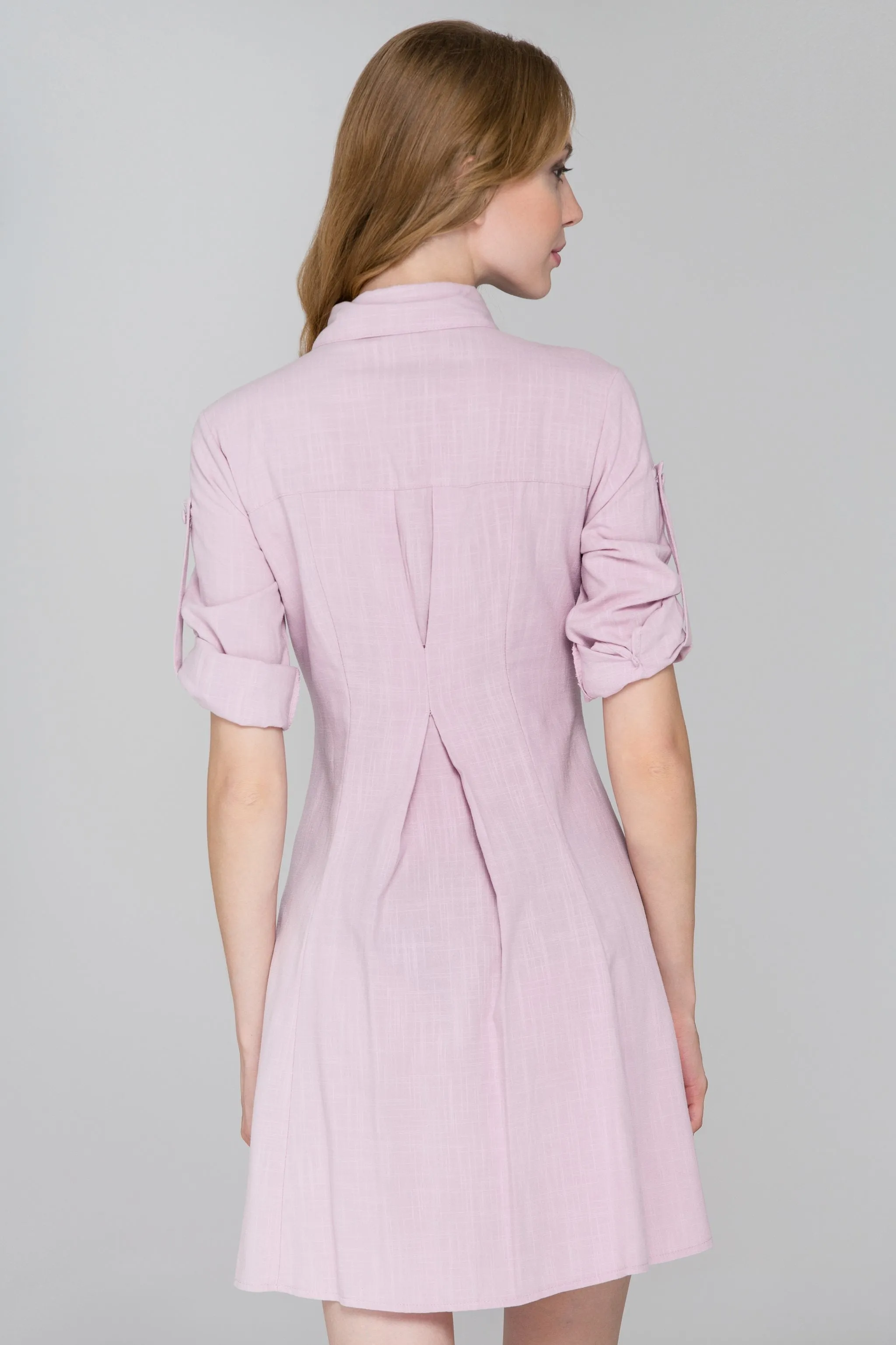 Pink Army Corset Shirt Dress