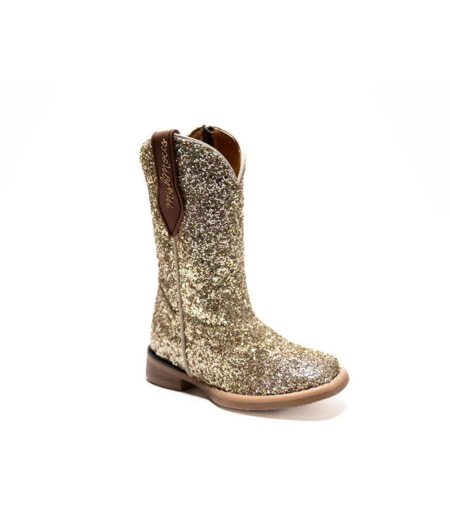 Princess Gold Square Toe Boots