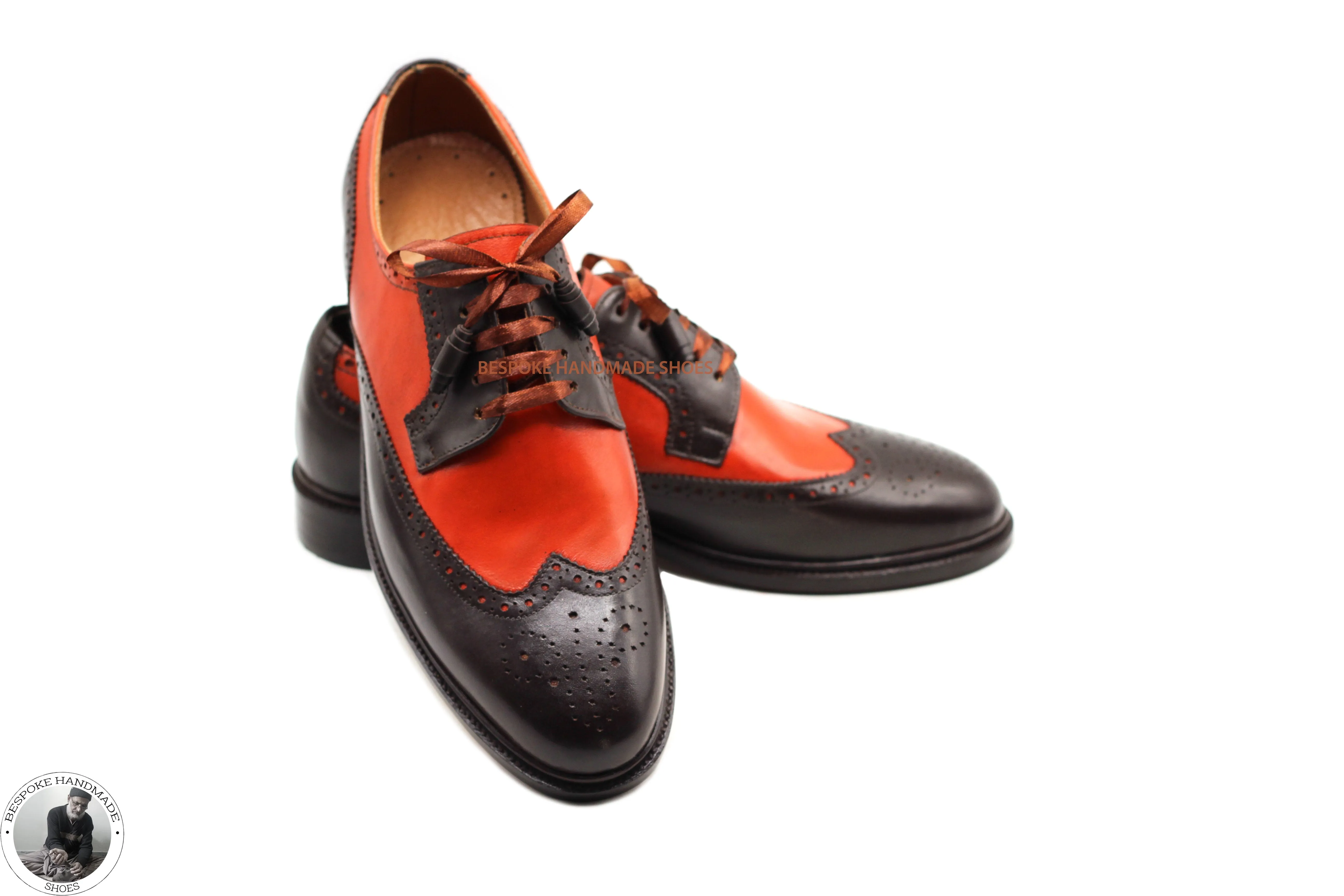 Pure Calf Leather Wingtip Brogue Shoe