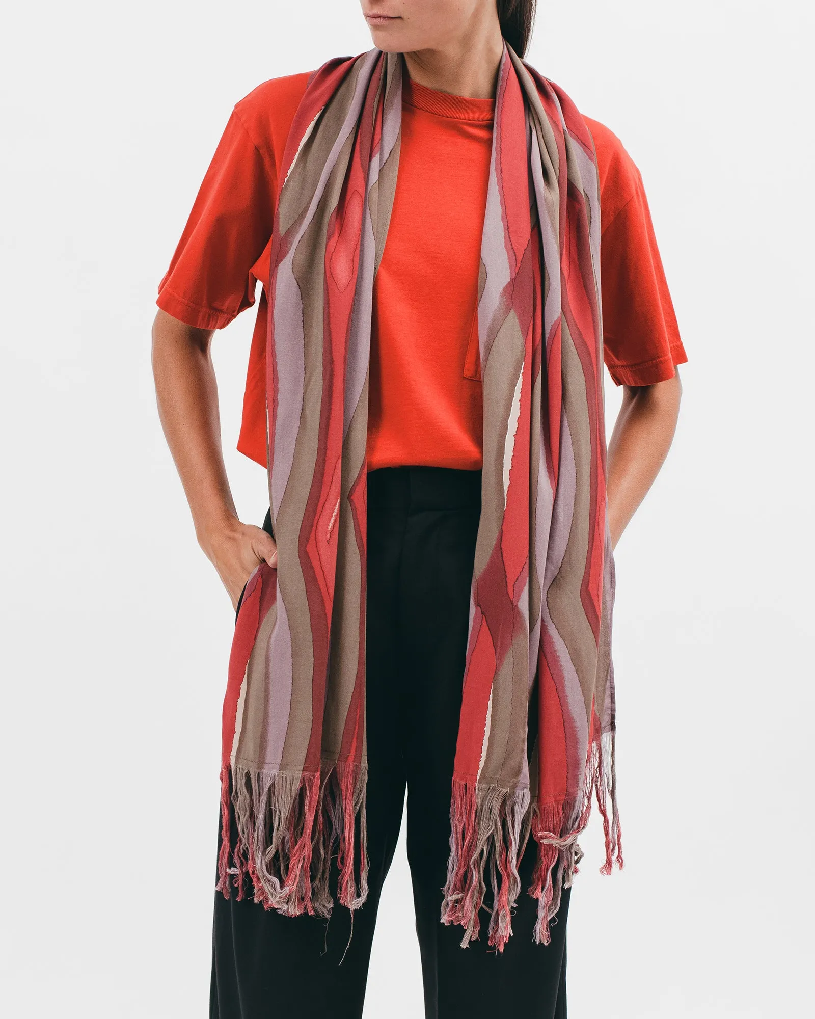 Rayon Oversized Scarf - Watercolor