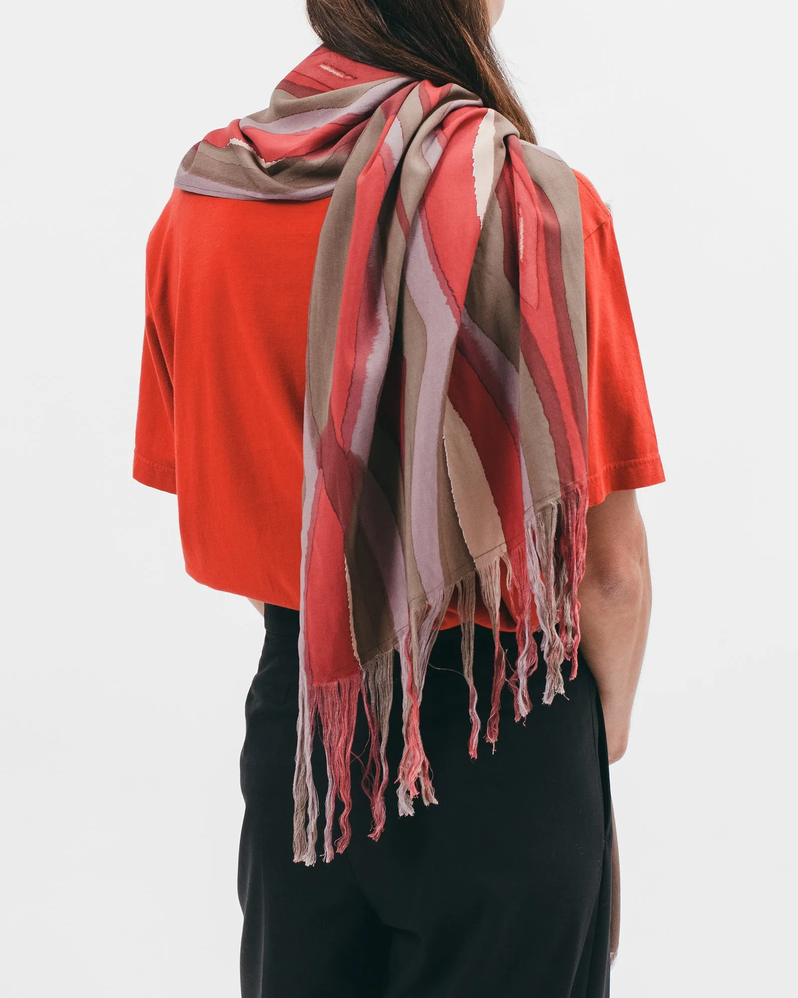 Rayon Oversized Scarf - Watercolor