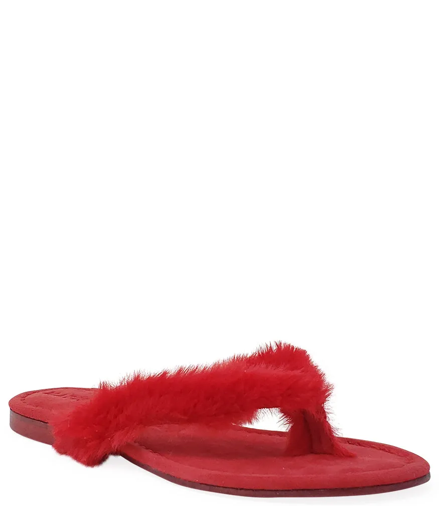 Red Ivanka Thong Sandal