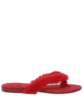 Red Ivanka Thong Sandal