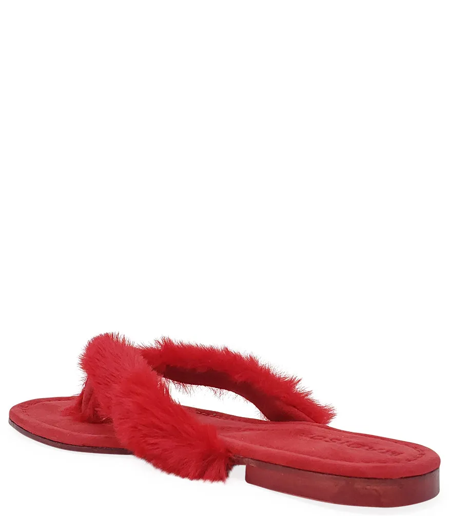 Red Ivanka Thong Sandal