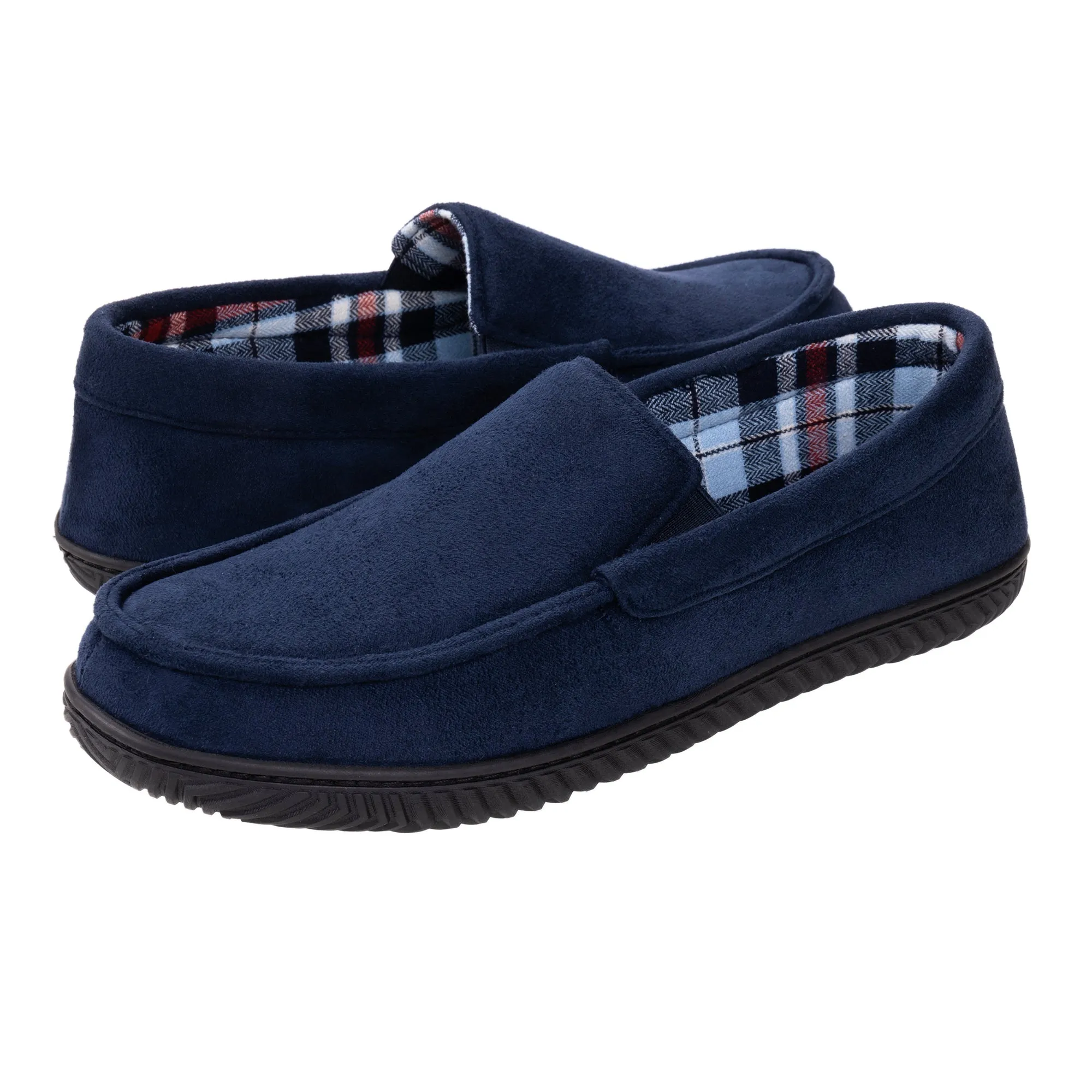 RockDove Men's Flannel Lined Memory Foam Loafer Slipper